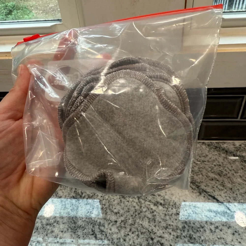 Gray Organic Cotton Facial Pads